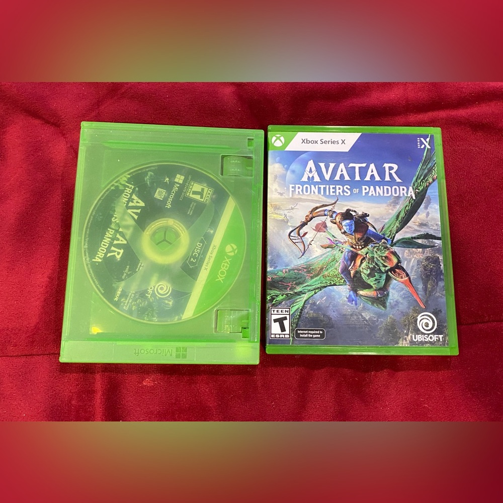 Xbox series x used 2 games avatar frontiers of pandora